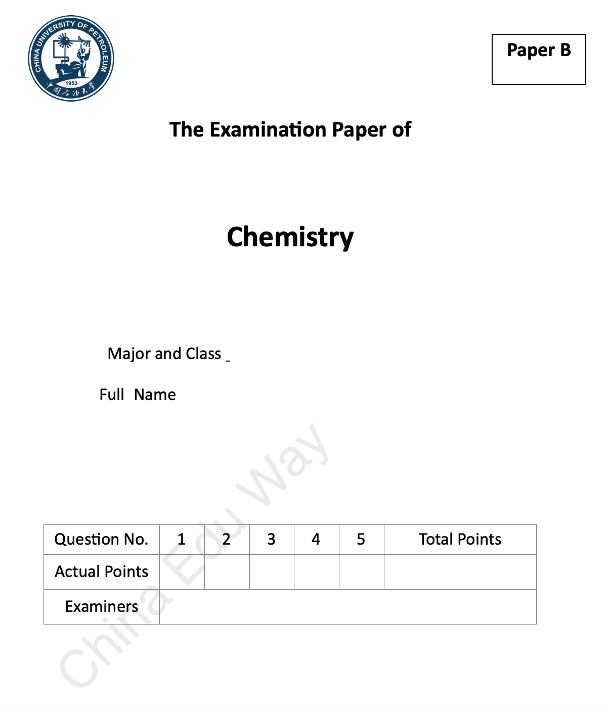 CSCA chemistry mock pack cover image